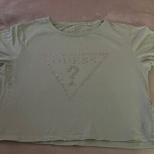 GUESS Light Green Short Sleeve Tee